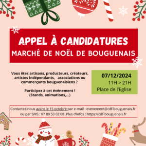 candidature marché de noel de Bougueanis 2024